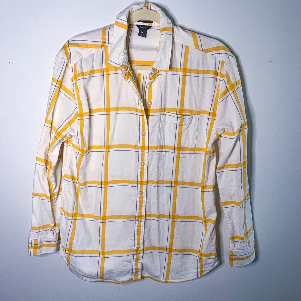 Eddie Bauer plaid flannel long sleeve button up medium